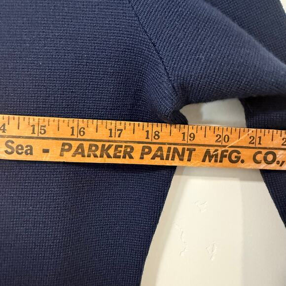 Kate Spade Women's Mayson Sweater Jacket Blazer Cardigan Navy Cream Wool 8 - Picture 6 of 8